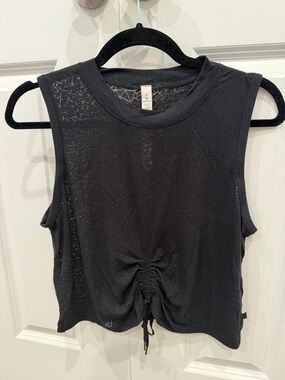 Lululemon Black Drawstring Muscle Tank Top
